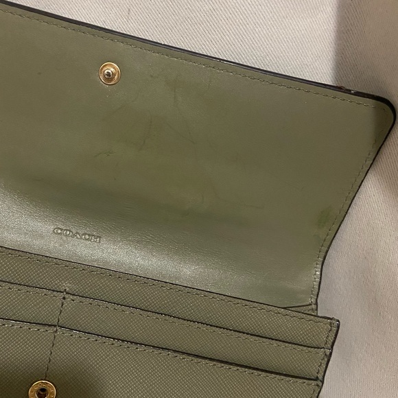 Coach Saffiano Leather Wallet - Picture 8 of 12